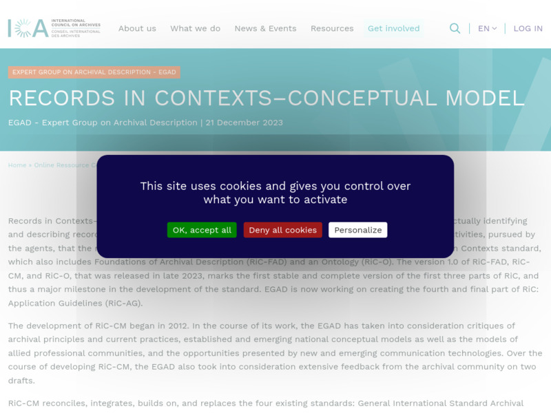 Records in Contexts–Conceptual Model